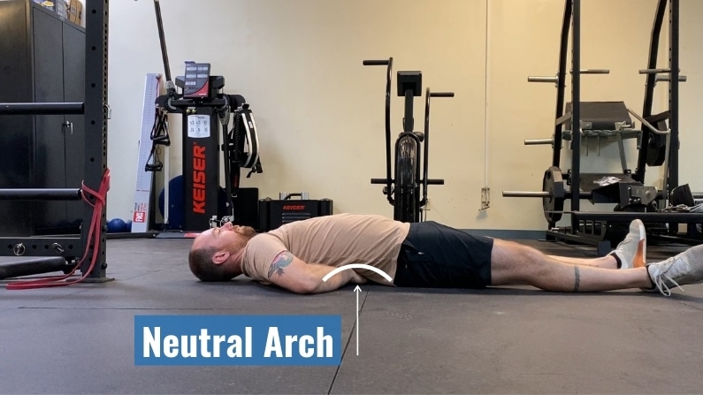 Dead bugs aim to reduce the neutral arch in your low back